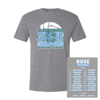 JH Rose Volleyball State Champions | Rampant State | Cotton T-Shirt