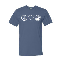 WH Robinson | Peace, Love, & Bears | Cotton T-Shirt | Multiple Colors