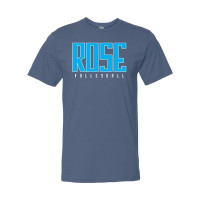 JH Rose Volleyball Cotton Tee | Blue Rose | Multiple Colors