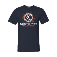 North Pitt Volleyball | Spark Logo | Cotton T-Shirt | Multiple Colors | Sizes for Whole Family