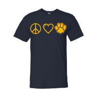 Sugg Bundy Elementary Cotton Tee | Peace, Love, Paw | Multiple Colors