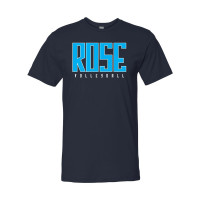 JH Rose Volleyball Cotton Tee | Blue Rose | Multiple Colors