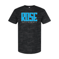JH Rose Volleyball Cotton Tee | Blue Rose | Multiple Colors