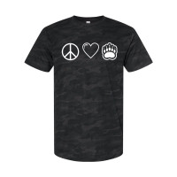 WH Robinson | Peace, Love, & Bears | Cotton T-Shirt | Multiple Colors