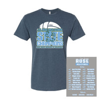 JH Rose Volleyball State Champions | Rampant State | Cotton T-Shirt