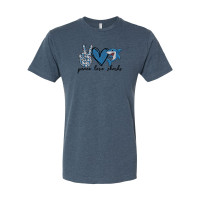 Ridgewood Elementary | Peace, Love, Sharks | Short-Sleeve Cotton Tee