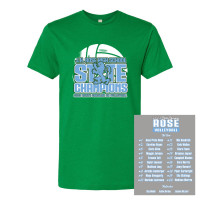 JH Rose Volleyball State Champions | Rampant State | Cotton T-Shirt