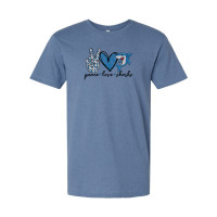Ridgewood Elementary | Peace, Love, Sharks | Short-Sleeve Cotton Tee