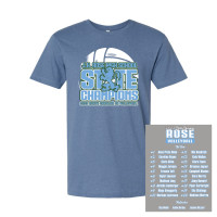 JH Rose Volleyball State Champions | Rampant State | Cotton T-Shirt