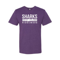 Ridgewood Elementary | Sharks Word Logo | Short-Sleeve Cotton Tee