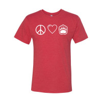 WH Robinson | Peace, Love, & Bears | Cotton T-Shirt | Multiple Colors