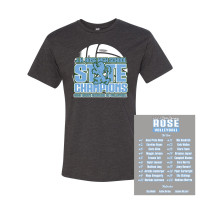 JH Rose Volleyball State Champions | Rampant State | Cotton T-Shirt