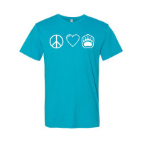 WH Robinson | Peace, Love, & Bears | Cotton T-Shirt | Multiple Colors