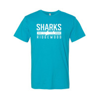 Ridgewood Elementary | Sharks Word Logo | Short-Sleeve Cotton Tee