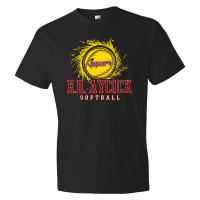 E B Aycock Softball Cotton Tee | Softball Logo | Multiple Colors