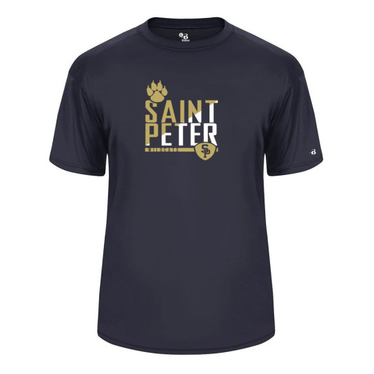 Saint Peter Catholic School | Slash Design | Short-Sleeve Performance T-Shirt