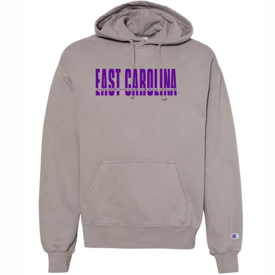 ECJVC | East Carolina Print | Comfort Color Garment Dyed Hooded Sweatshirt 