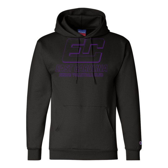 ECJVC | Outline Logo | Champion - Powerblend® Hooded Sweatshirt