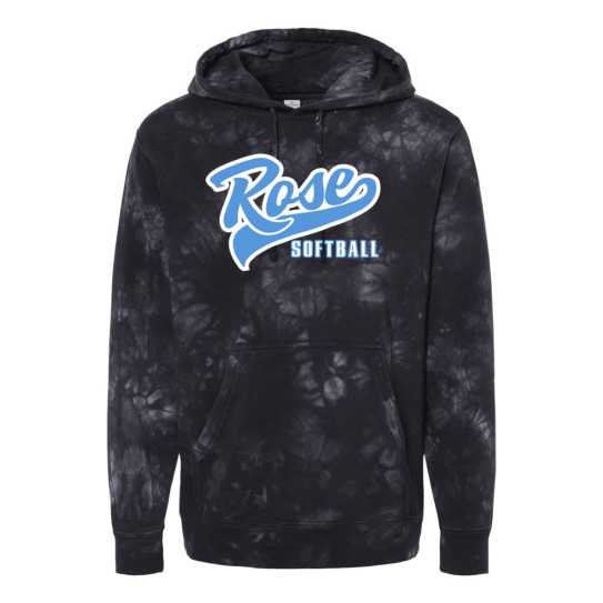 JH Rose Softball | Unisex Midweight Tie-Dyed Hooded Sweatshirt