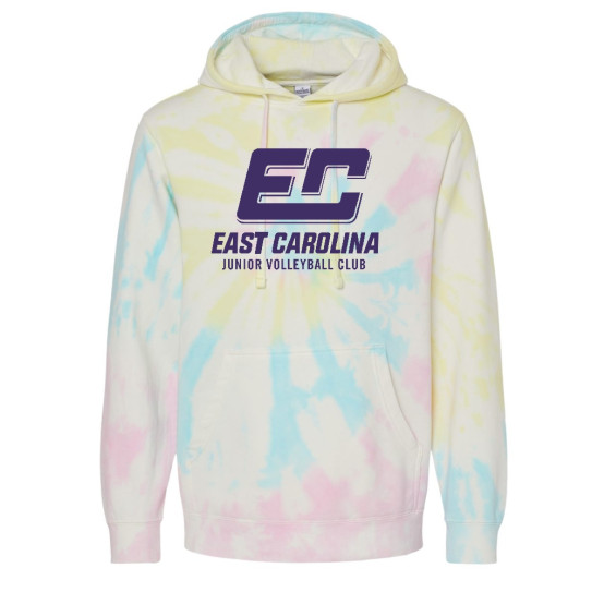 ECJVC | Unisex Midweight Tie-Dyed Hooded Sweatshirt