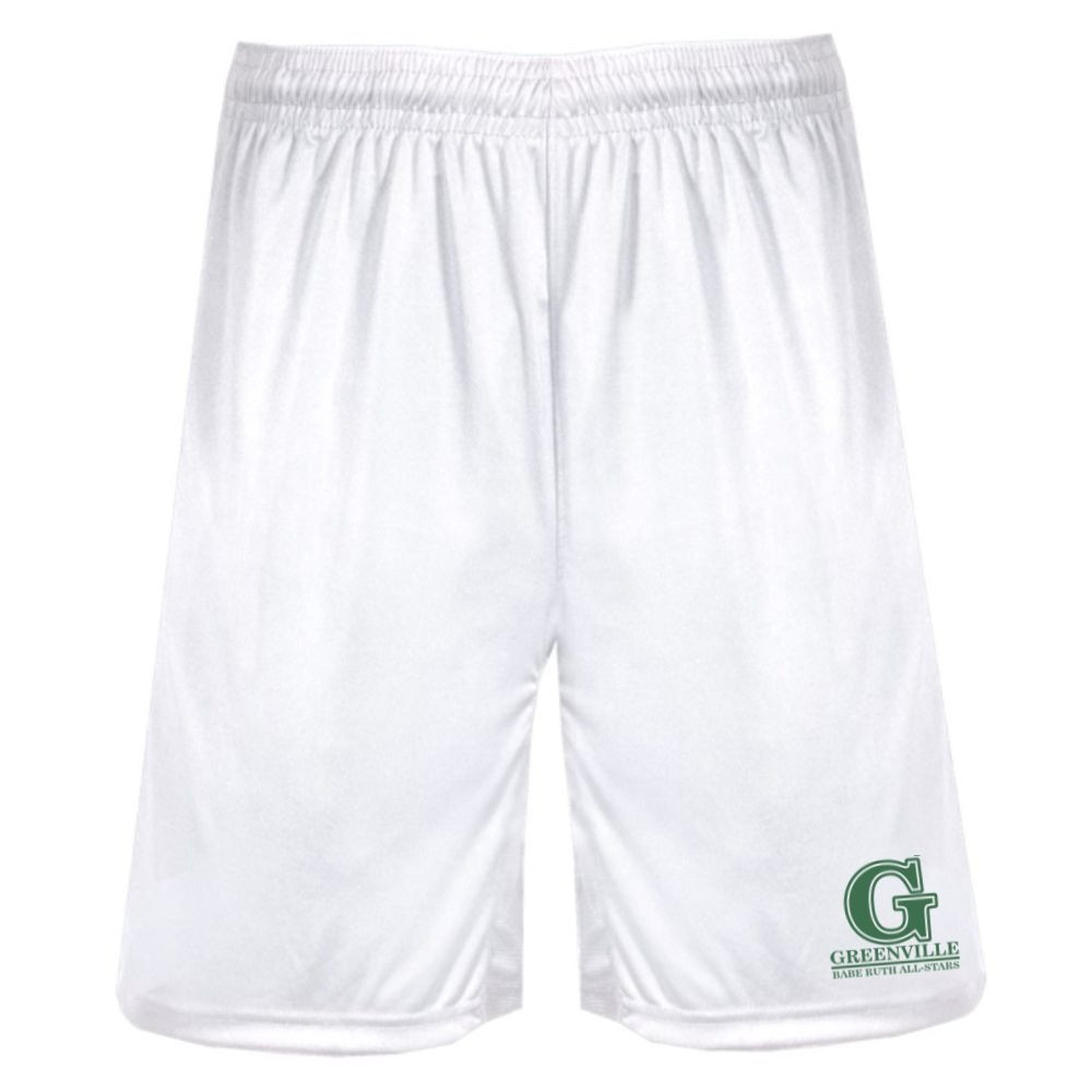 Pockets Performance Shorts | Kelly | Left Leg Print | Babe Ruth Greenville All-Stars 