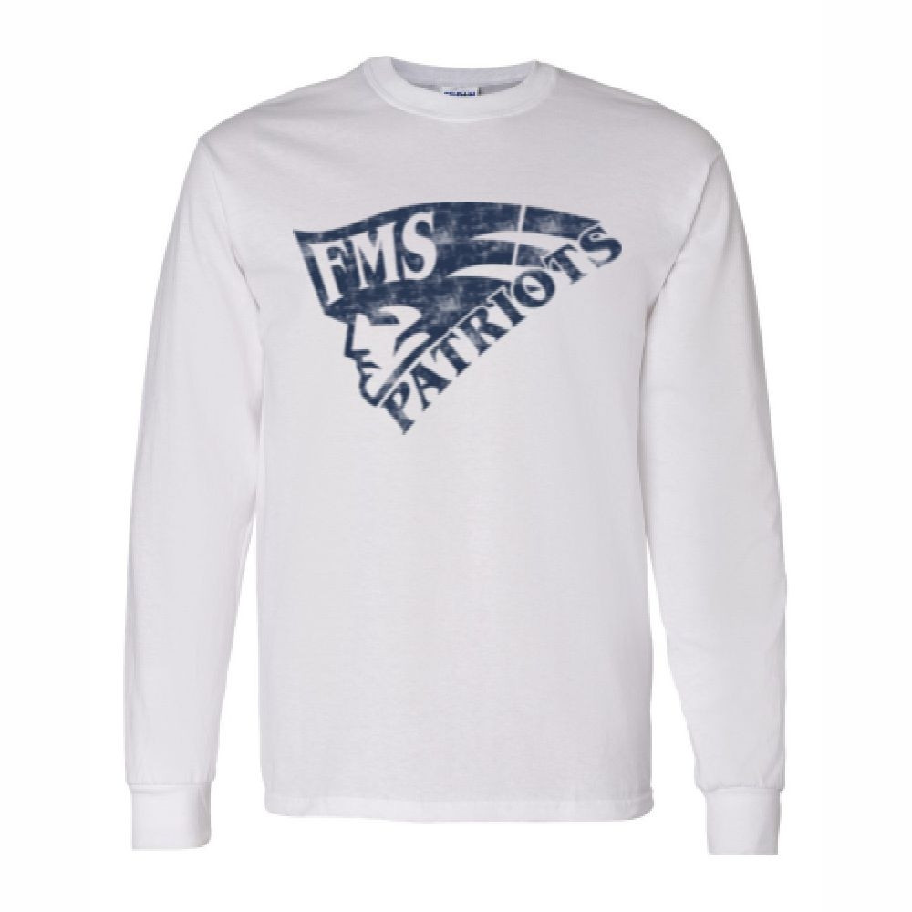 Farmville Middle School | Long-Sleeve T-Shirt | Distressed Patriots Design | Multiple Colors