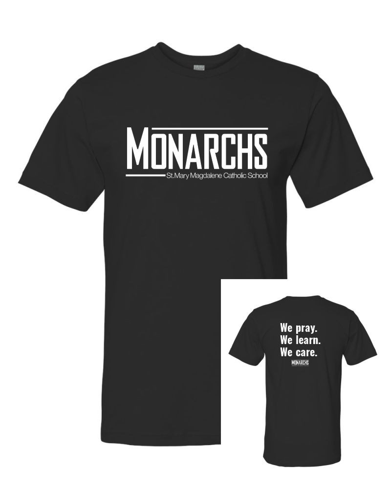 St. Mary Magdalene Catholic School | Monarch Word Logo | Cotton Tee