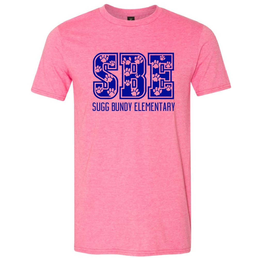 Sugg Bundy Elementary Cotton Tee | SBE Paws Logo | Multiple Colors