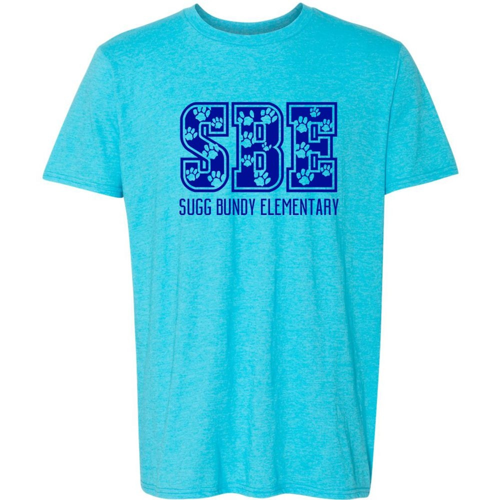 Sugg Bundy Elementary Cotton Tee | SBE Paws Logo | Multiple Colors
