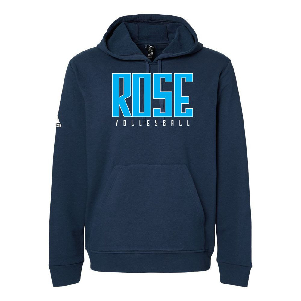 Rose Volleyball | Blue Rose | Adidas - Fleece Hooded Sweatshirt