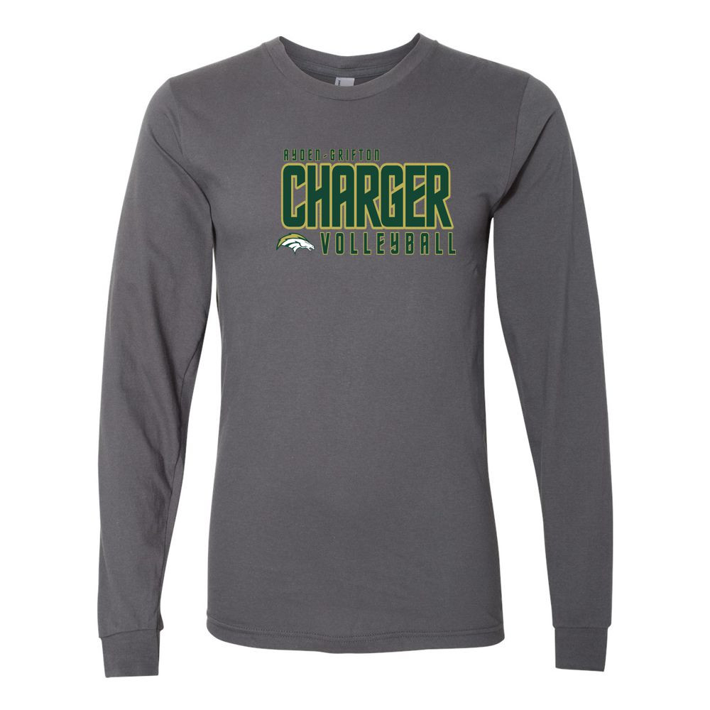 Ayden-Grifton Volleyball | Charger Word Logo | Long-Sleeve Tee