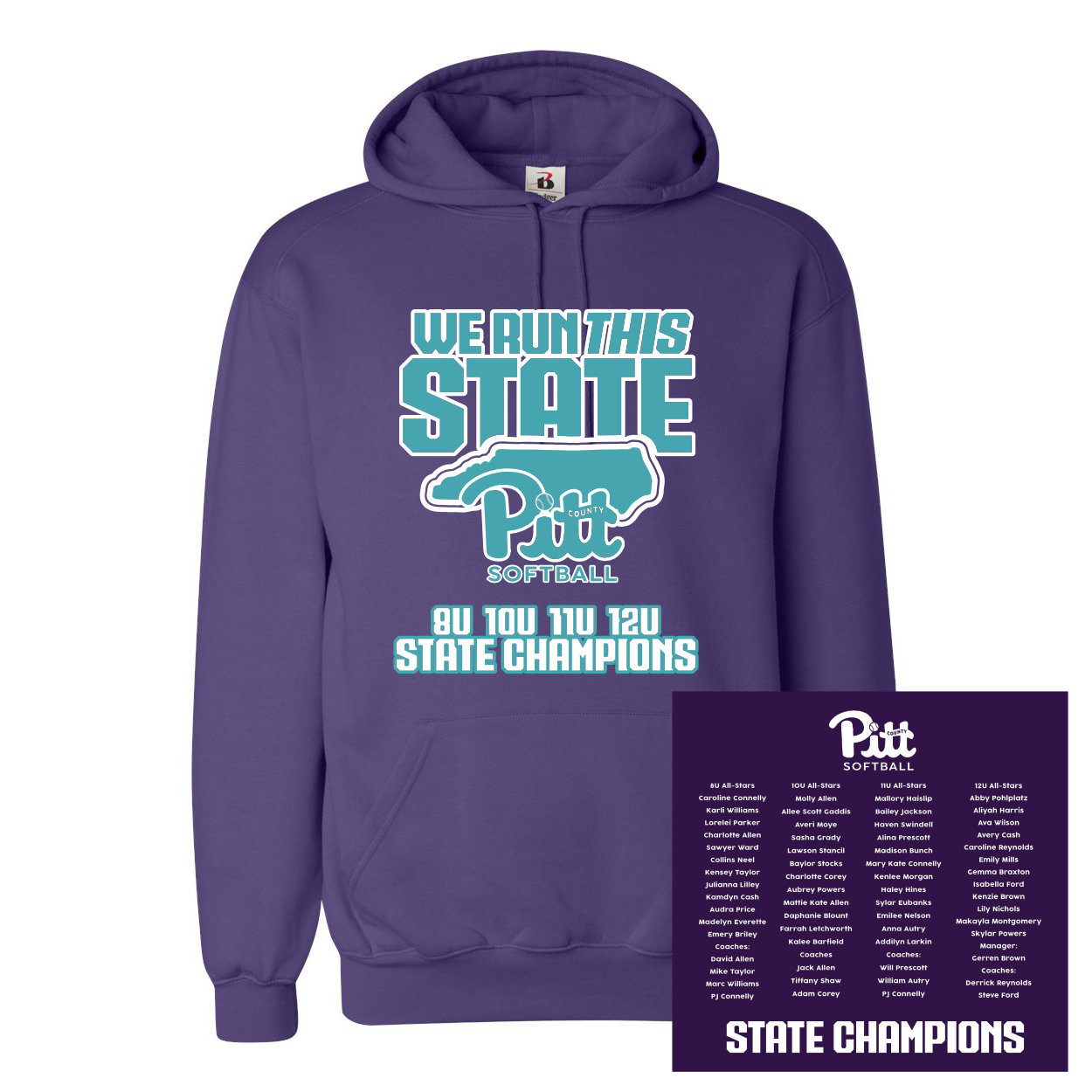 We Run This State | PCGSL 2025 North Carolina Champions | Performance Hoodie