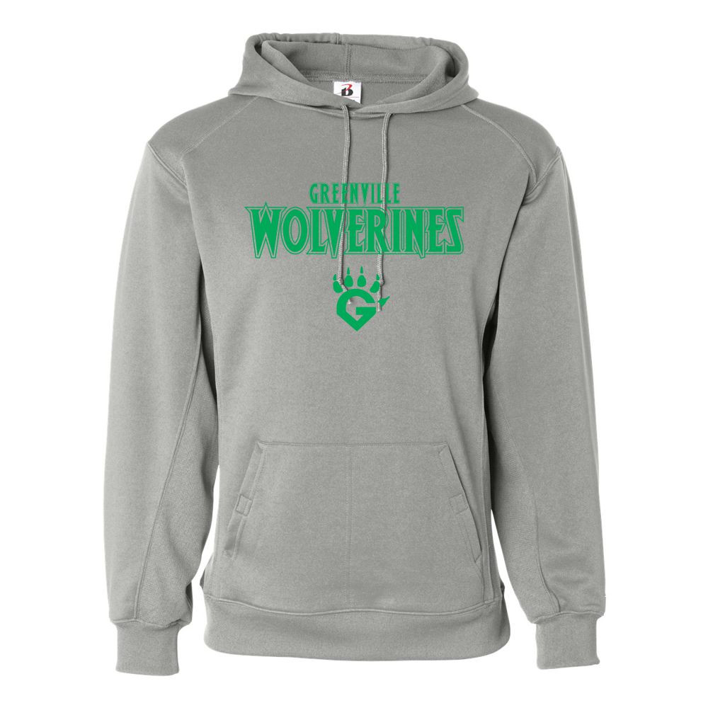 Greenville Wolverines | Fleece Performance Hoodie | Word Logo
