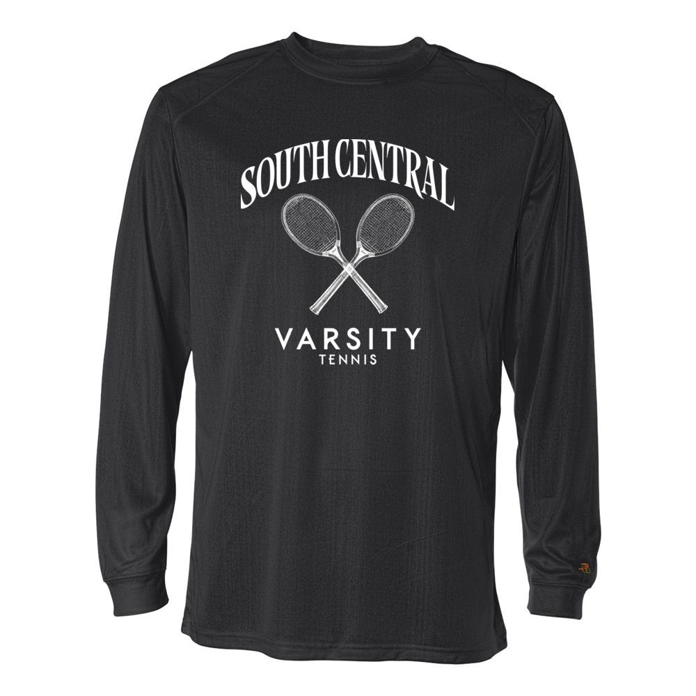 South Central Tennis | Crossed Rackets Logo | Long-Sleeve Performance T-Shirt 