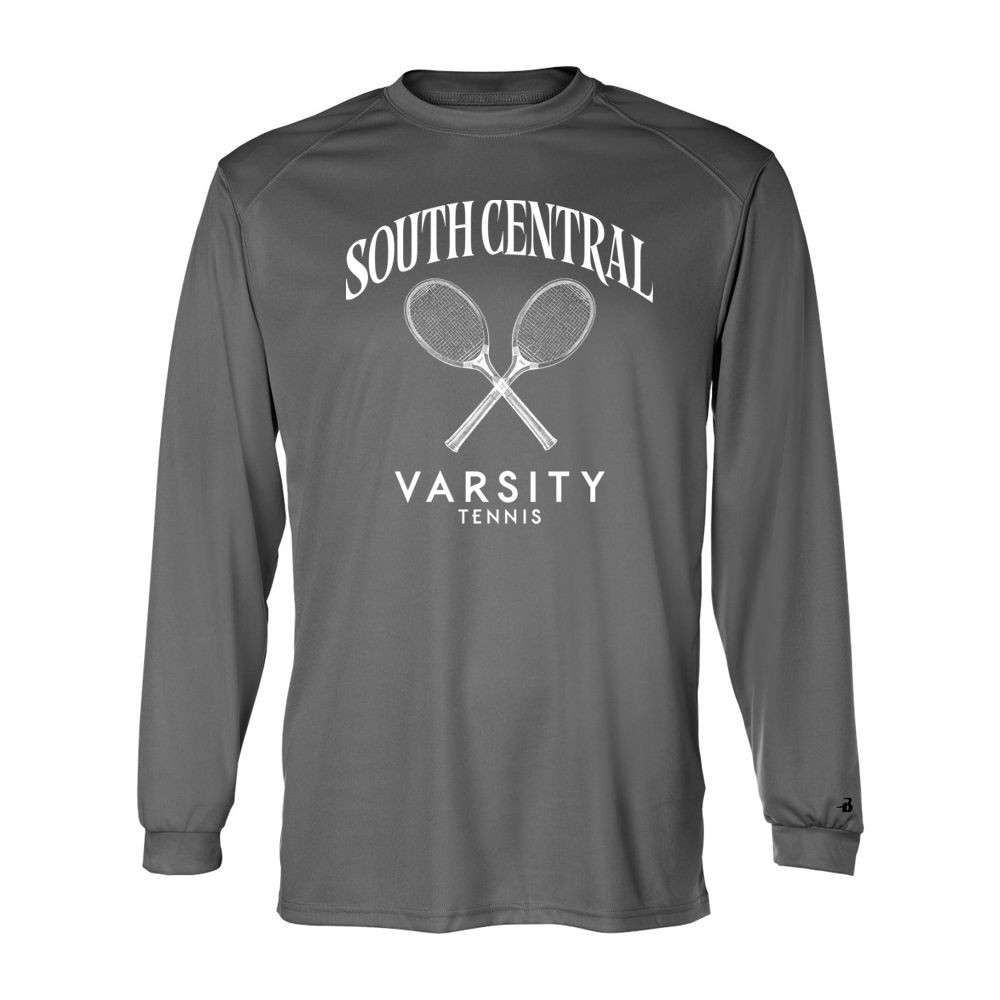 South Central Tennis | Crossed Rackets Logo | Long-Sleeve Performance T-Shirt 