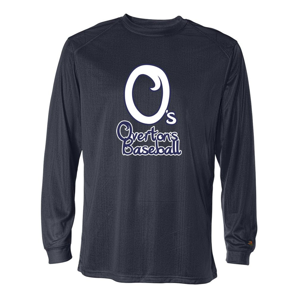 Overtons Baseball | Cursive O Logo | Long-Sleeve Performance Tee