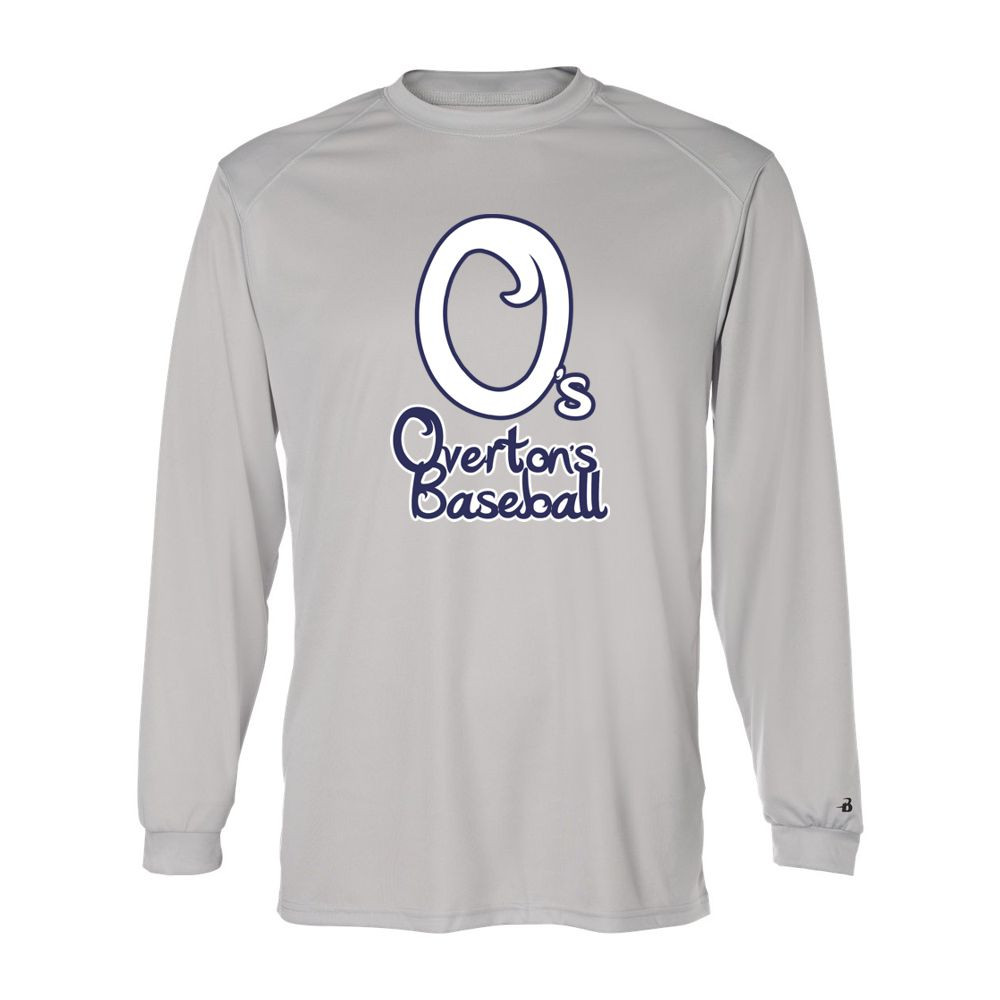 Overtons Baseball | Cursive O Logo | Long-Sleeve Performance Tee