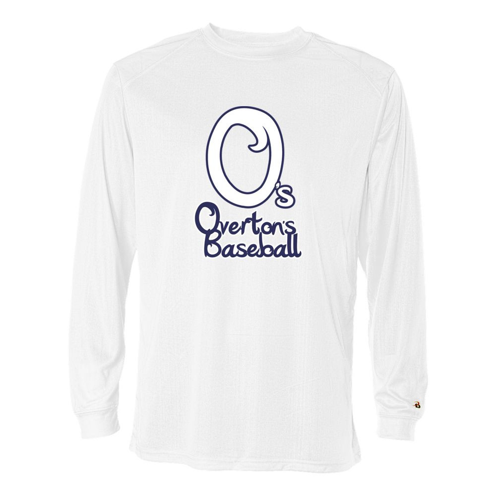 Overtons Baseball | Cursive O Logo | Long-Sleeve Performance Tee