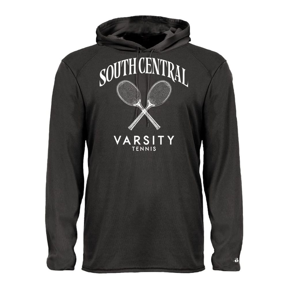 South Central Tennis | Crossed Rackets Logo | Hooded Performance Tee