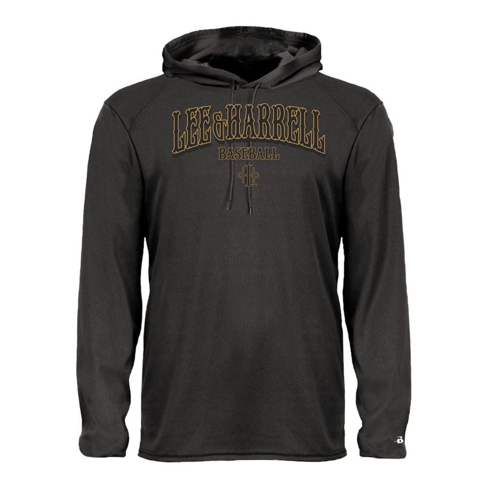 Lee & Harrell Baseball | Word Arch Logo | Hooded Performance Tee