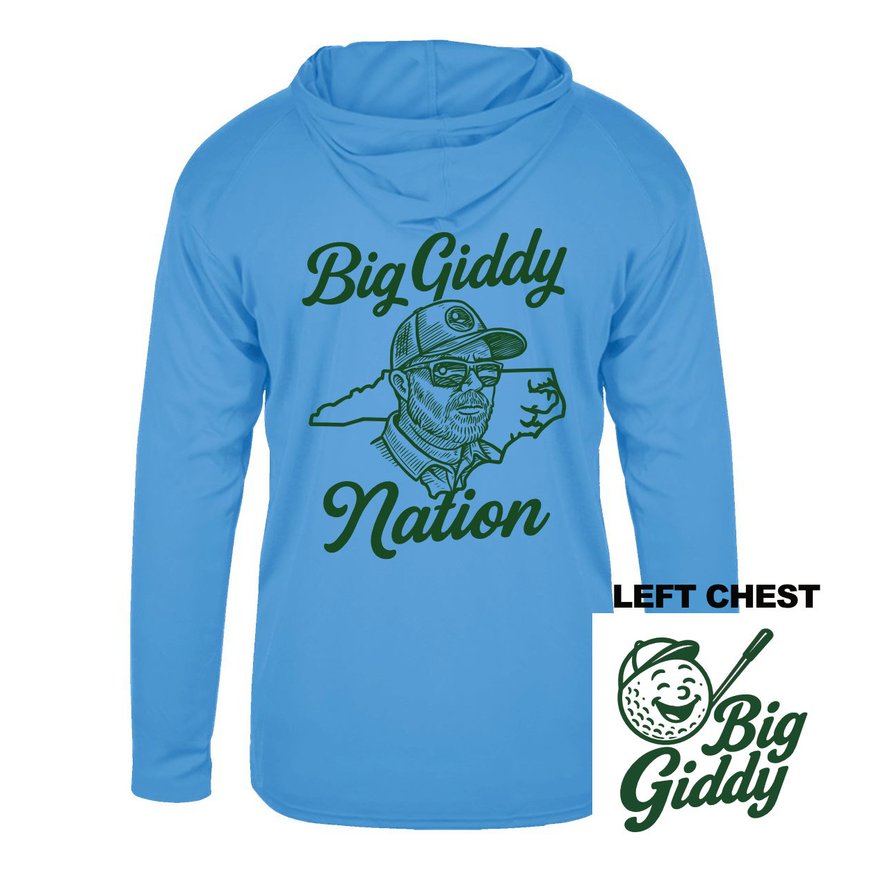 Big Giddy | Hooded Long-Sleeve Performance Tee