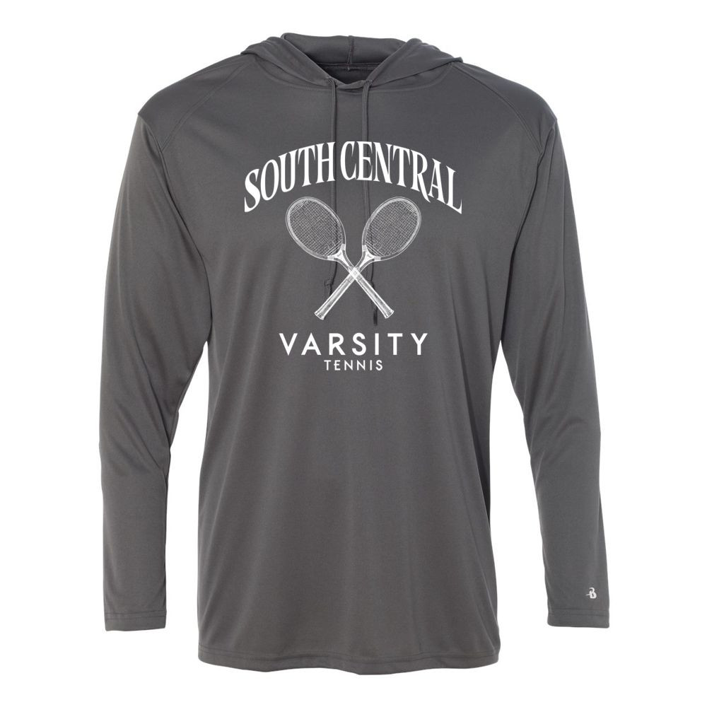 South Central Tennis | Crossed Rackets Logo | Hooded Performance Tee