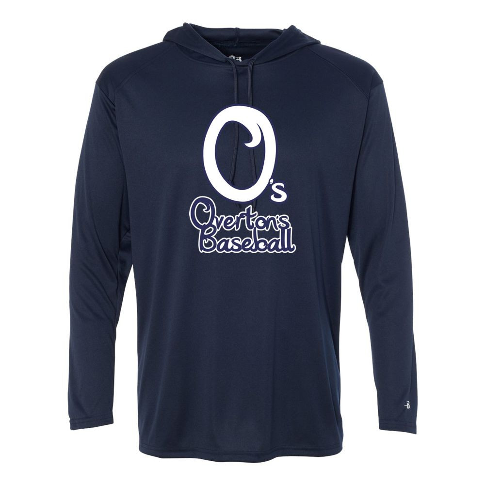Overtons Baseball | Cursive O Logo | Long-Sleeve Hooded Tee