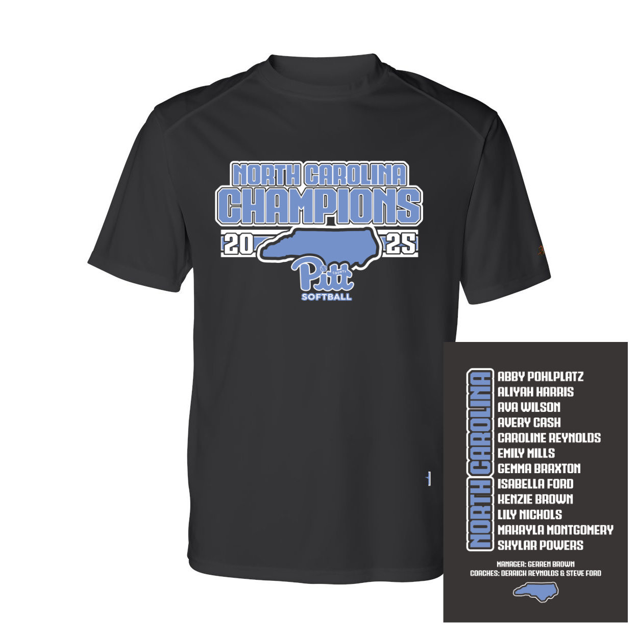 2025 North Carolina Champions | Short-Sleeve Performance Tee | Proceeds Benefit the Team