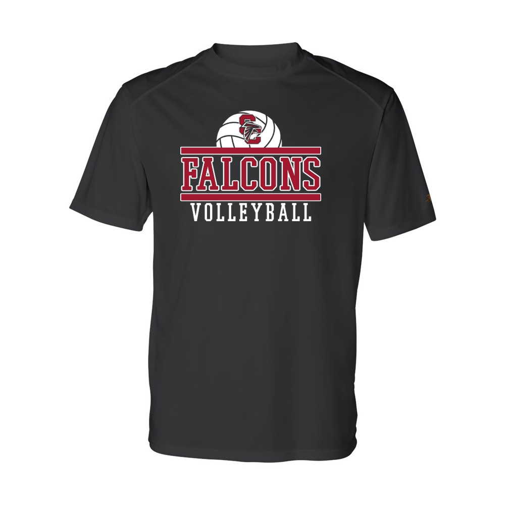South Central Volleyball| | Short-Sleeve Performance Tee | Falcons Volleyball Logo