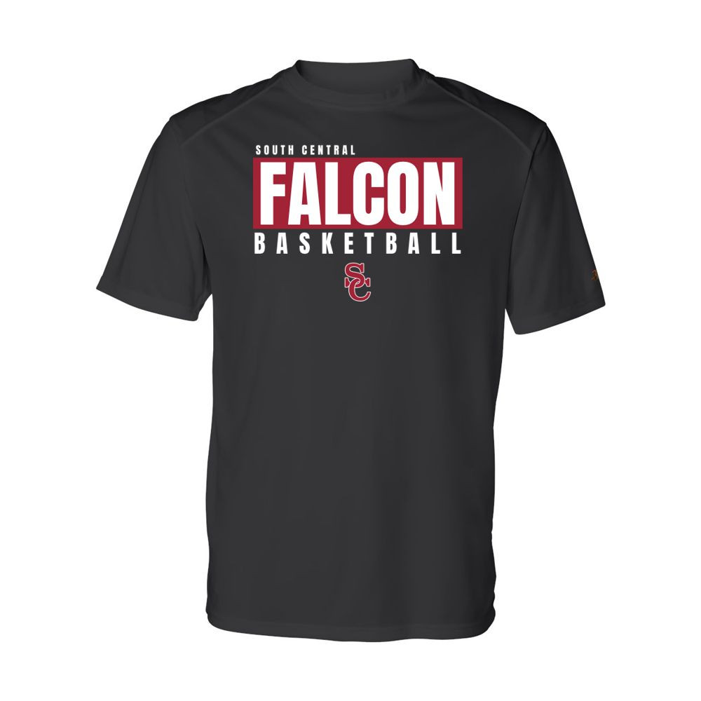 South Central Basketball | Falcon Word Logo | Short-Sleeve Performance Tee