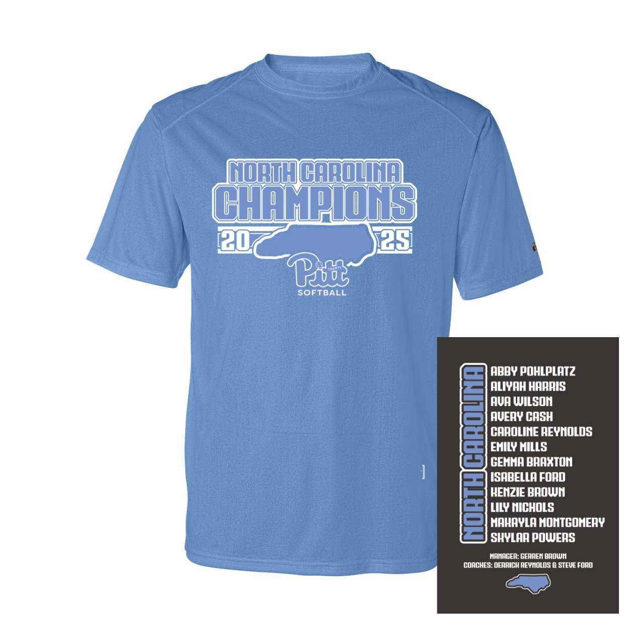 2025 North Carolina Champions | Short-Sleeve Performance Tee | Proceeds Benefit the Team
