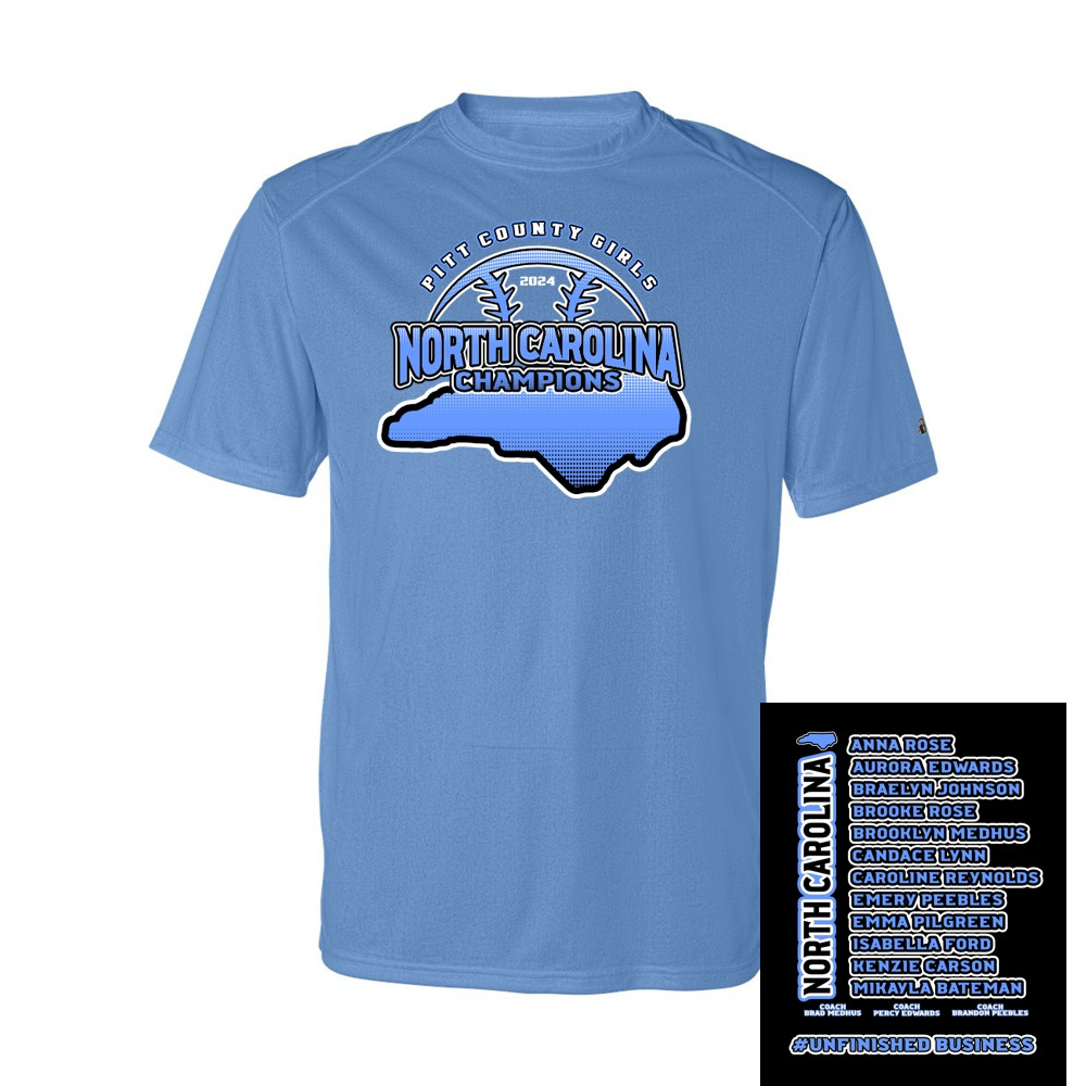2024 North Carolina Champions | Short-Sleeve Performance Tee | Proceeds Benefit the Team
