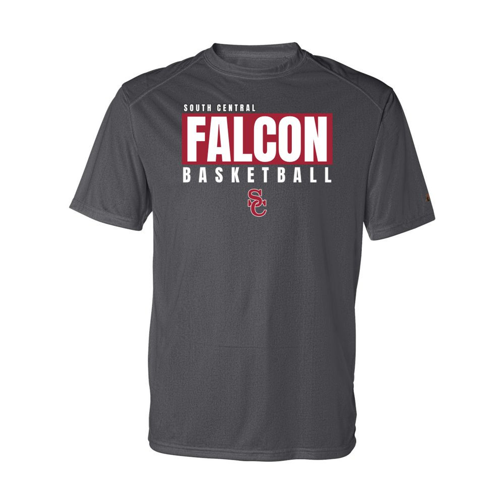 South Central Basketball | Falcon Word Logo | Short-Sleeve Performance Tee