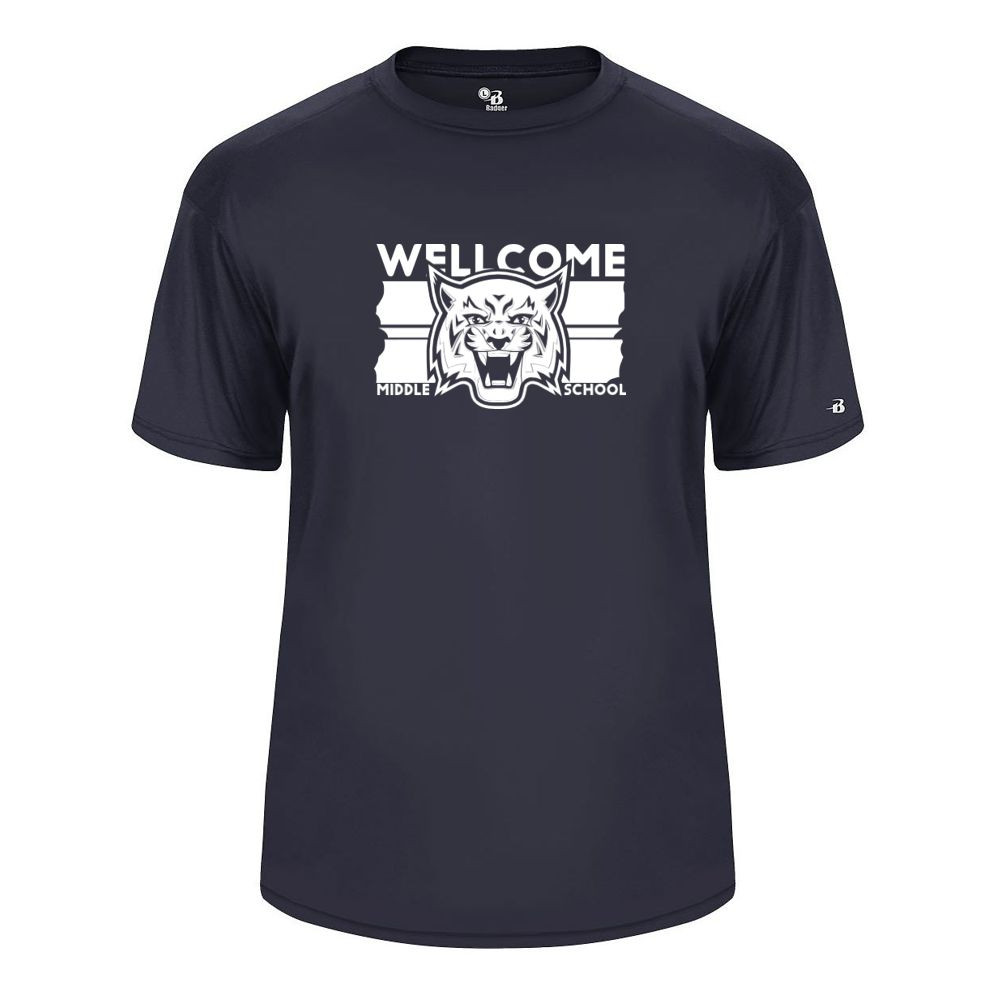 Wellcome Middle School | Stripes Logo | Performance Tee